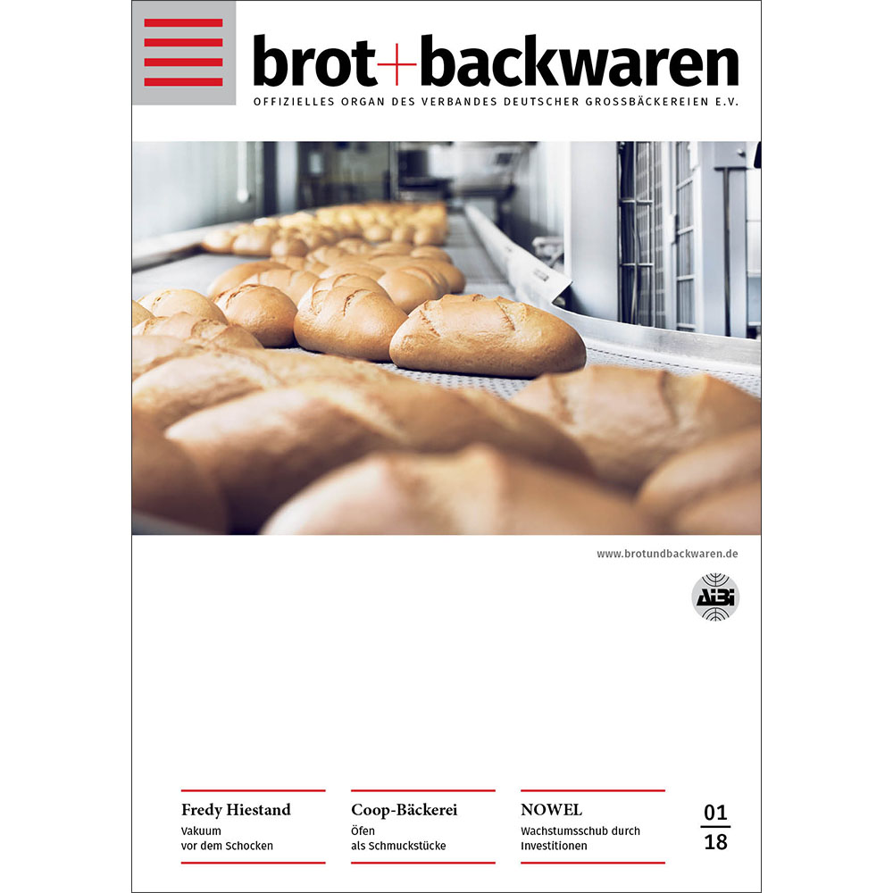f2m-brot+backwaren 2018-01; Fredy Hiestand Vakuum vor dem Schocken; Coop-Bäckerei Öfen als Schmuckstücke; NOWEL Wachstumsschub durch Investitionen