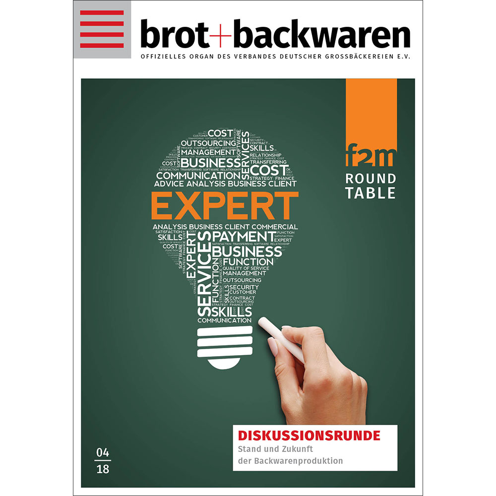 f2m-brot+backwaren 2018-04; Diskussionsrunde Stand und Zukunft der Backwarenproduktion