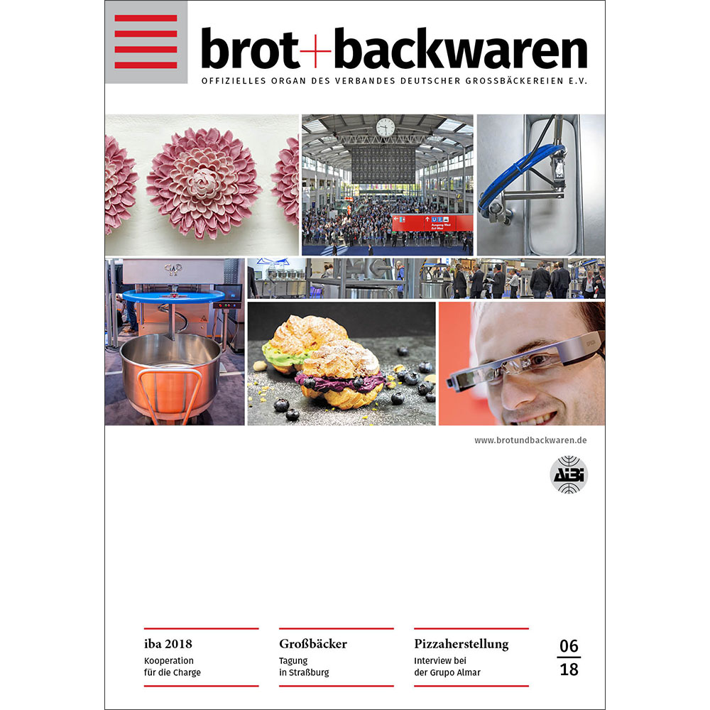 f2m-brot+backwaren 2018-06; iba 2018 Kooperation für die Charge; Großbäcker Tagung in Straßburg; PizzaherstellungInterview bei der Grupo Almar