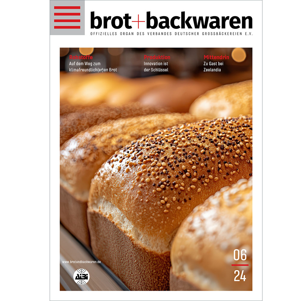 brot+backwaren 2024-06 digital Rohstoffe: Auf dem Weg zum klimafreundlich(er)en Brot Produktion: Innovation ist der Schlüssel Mittendrin: Zu Gast bei Zeelandia